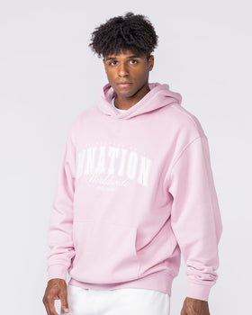 Worldclass Oversized Hoodie Washed Powder Pink - Muscle Nation men's hoodie, view 4
