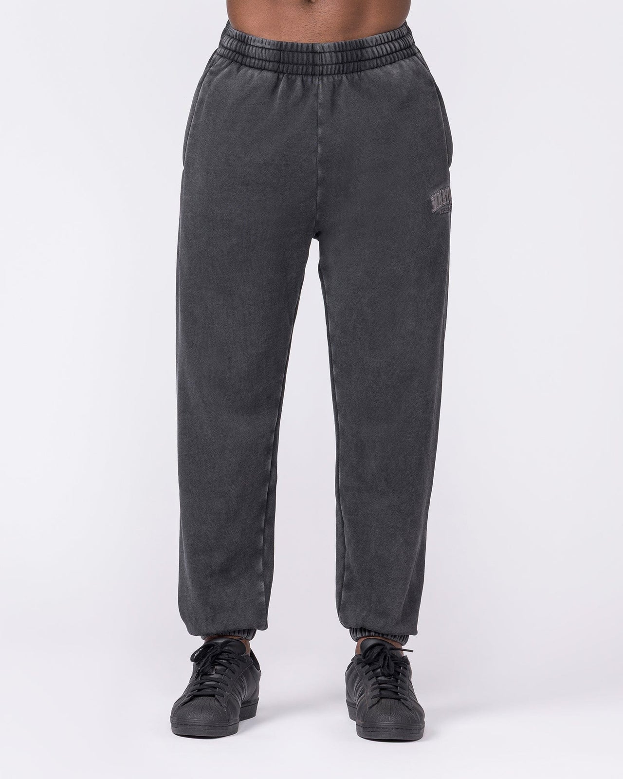 Worldclass Vintage Trackies Washed Black - Muscle Nation men's trackpants, view 3
