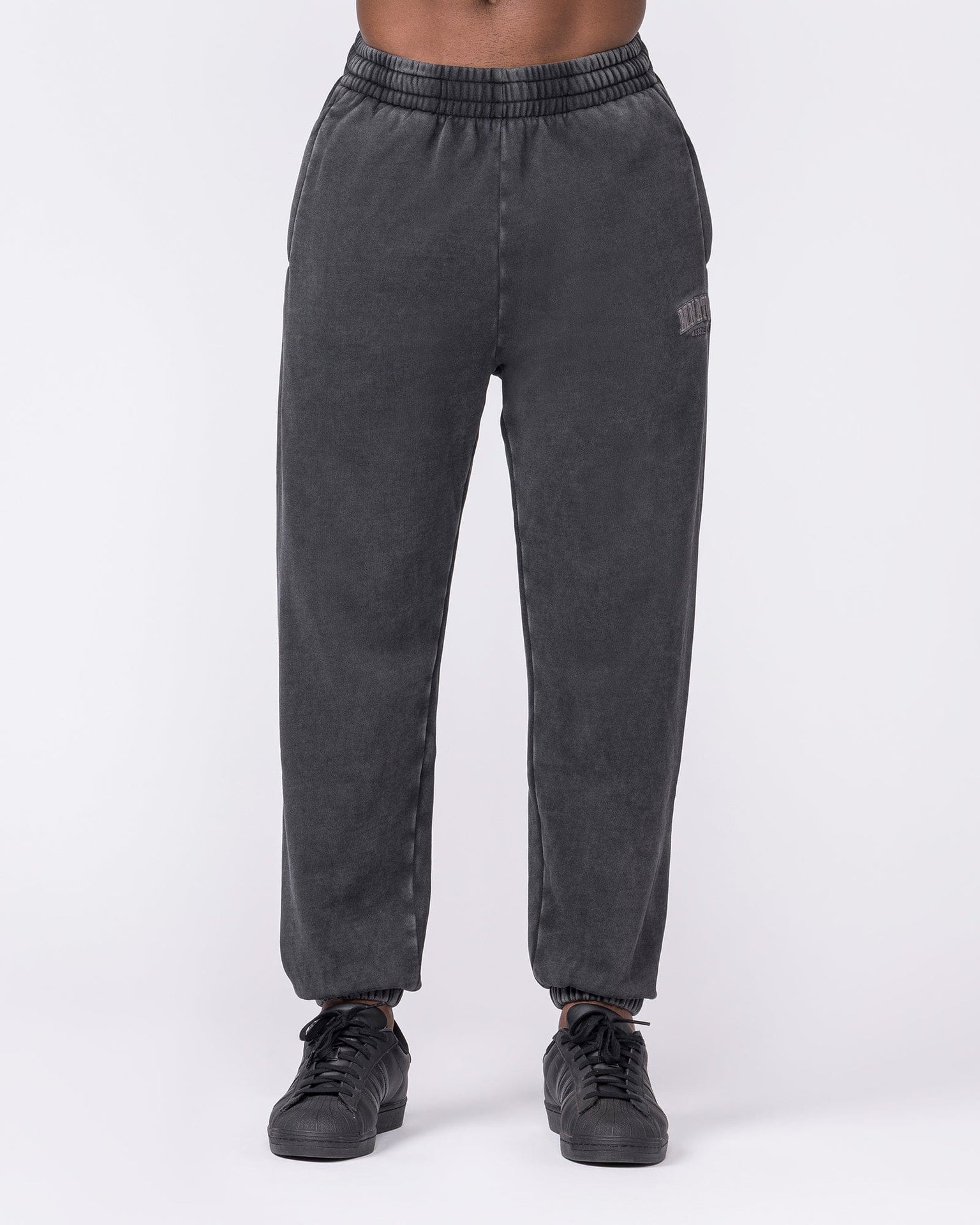 Worldclass Vintage Trackies Washed Black - Muscle Nation men's trackpants, view 3