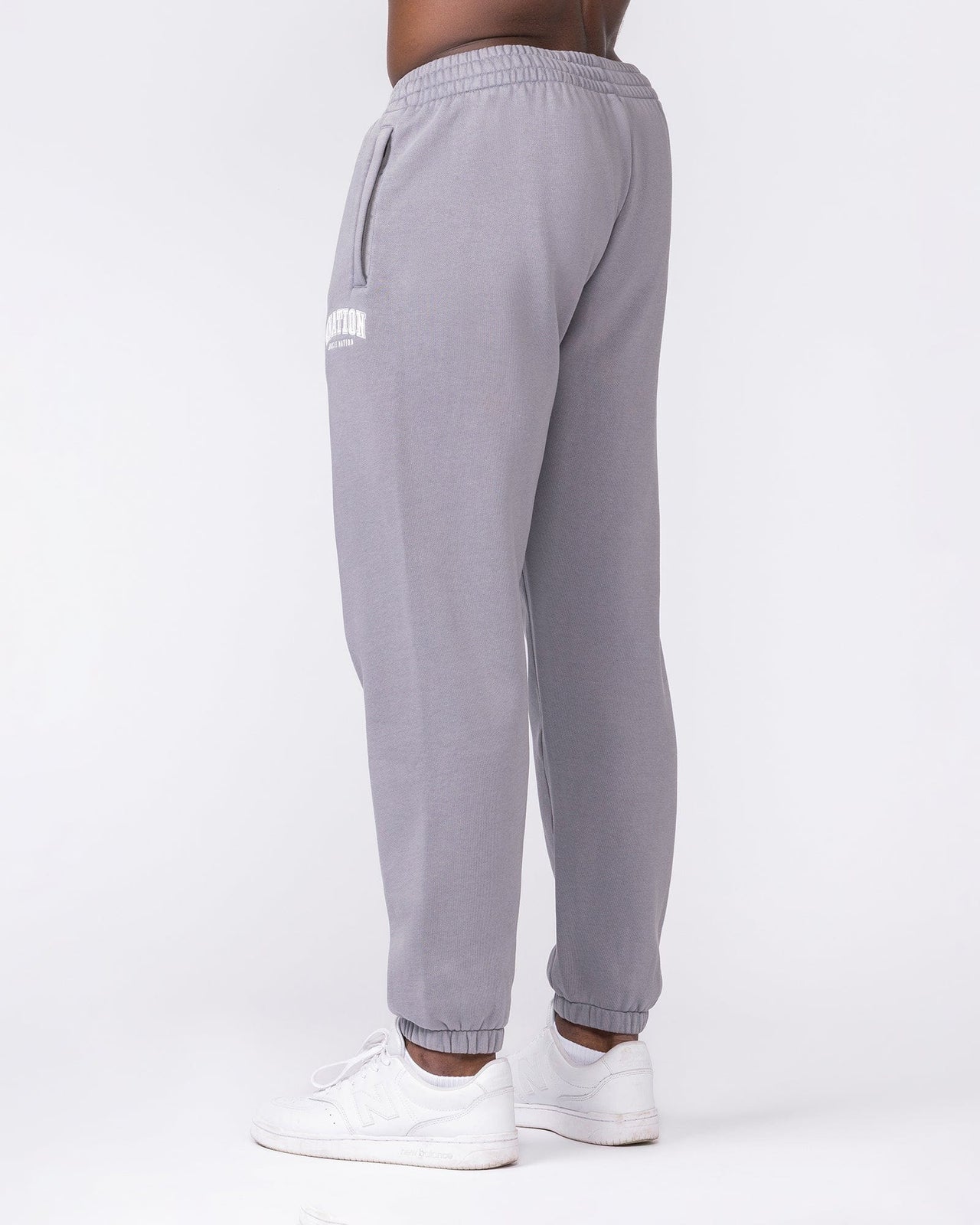Worldclass Vintage Trackies Washed Cement - Muscle Nation men's trackpants, view 2