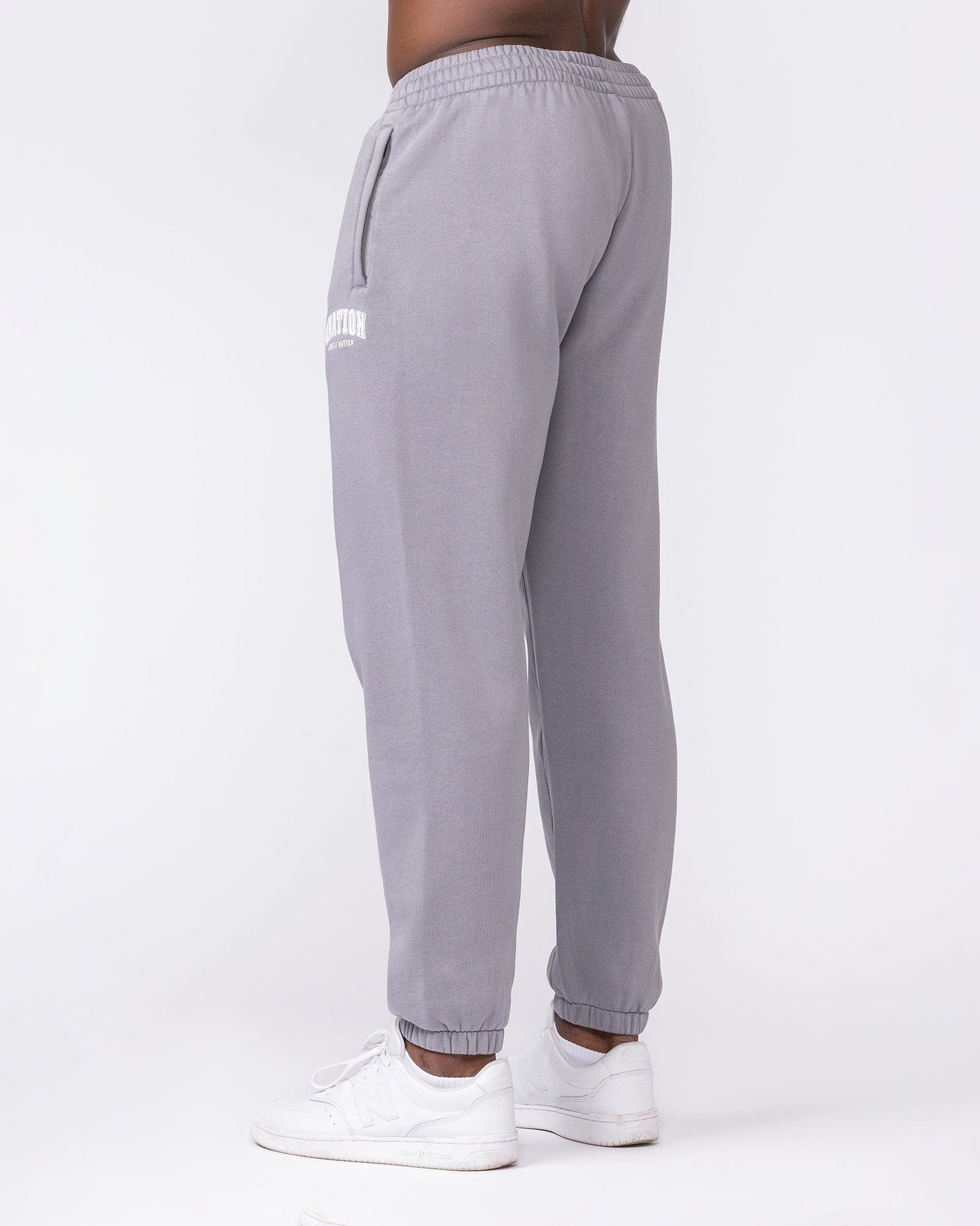 Worldclass Vintage Trackies Washed Cement - Muscle Nation men's trackpants, view 2