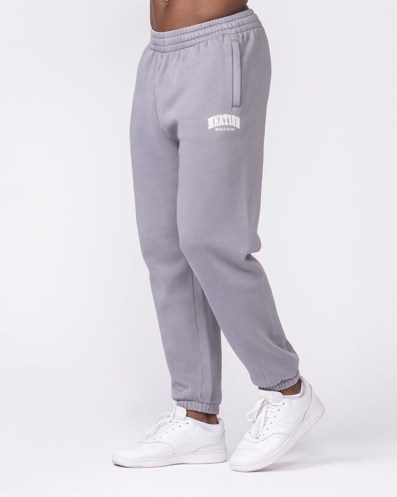 Worldclass Vintage Trackies Washed Cement - Muscle Nation men's trackpants, view 4
