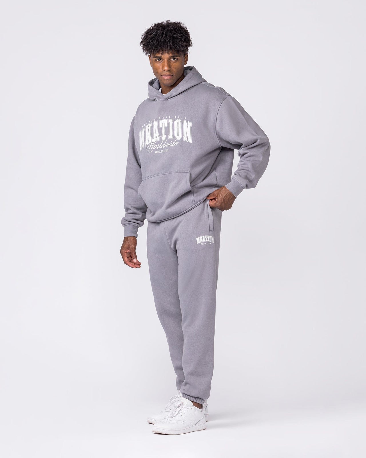 Worldclass Vintage Trackies Washed Cement - Muscle Nation men's trackpants, view 6