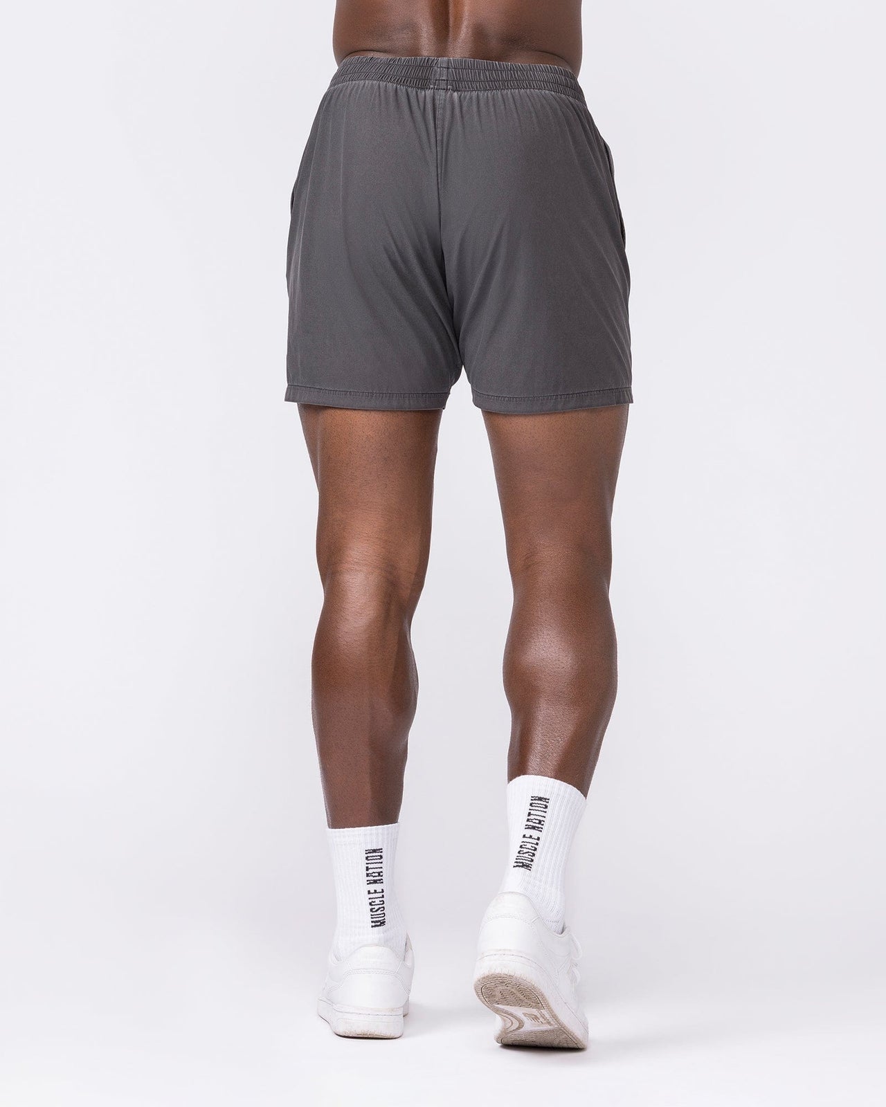 Essential Vintage 3.5" Active Shorts Washed Black - Muscle Nation men's gym shorts, view 5