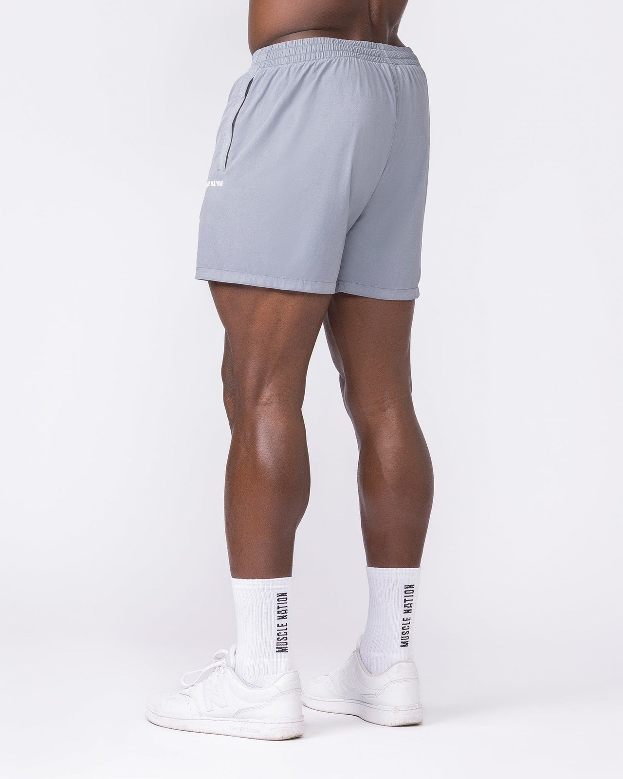 Essential Vintage 3.5" Active Shorts Washed Cement - Muscle Nation men's gym shorts, view 2