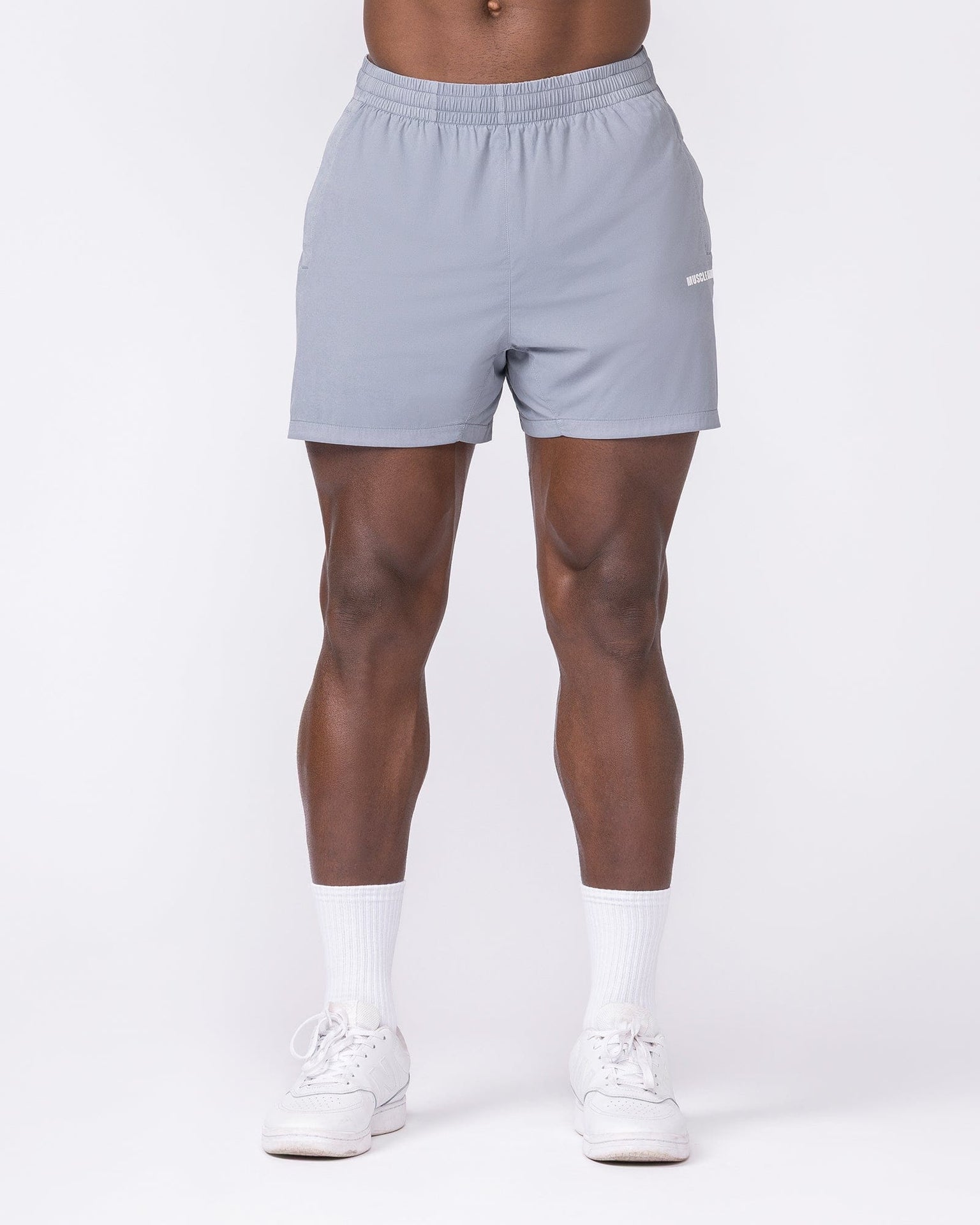 Essential Vintage 3.5" Active Shorts Washed Cement - Muscle Nation men's gym shorts, view 3