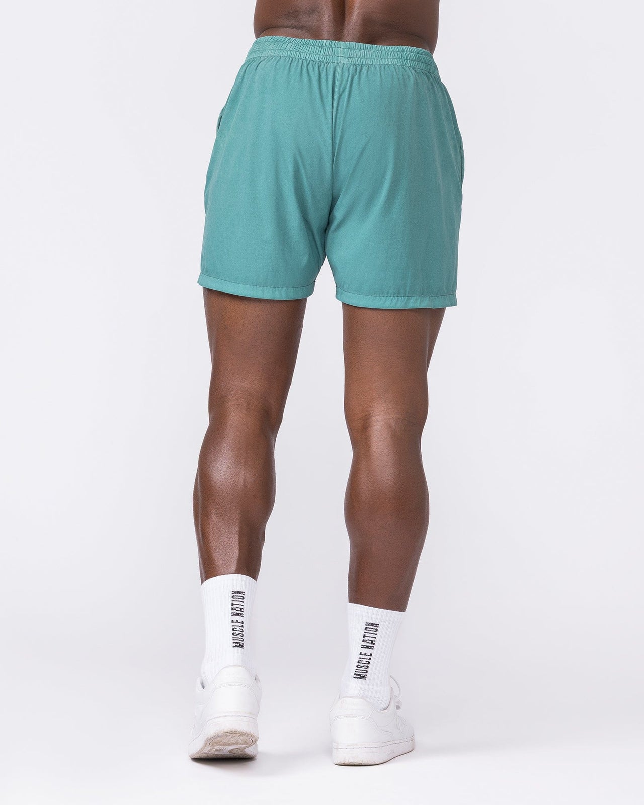 Essential Vintage 3.5" Active Shorts Washed Leaf - Muscle Nation men's gym shorts, view 5