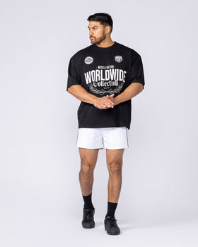Worldwide Collection Oversized Tee - Black-T-Shirts-XS-1125178BLK-XS-MNAPPRL47856-6-Muscle Nation