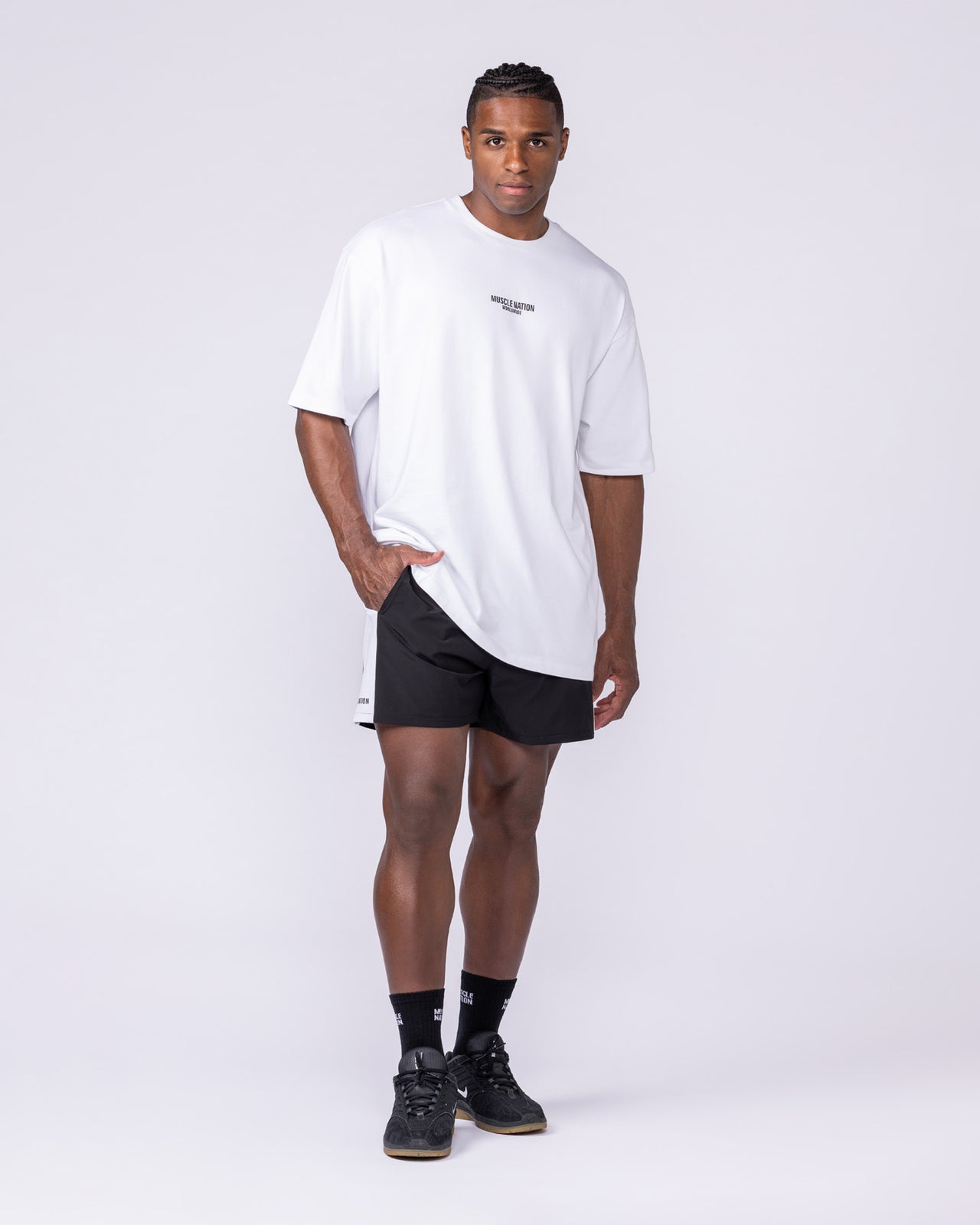 Worldwide Pump Cover - White-T-Shirts-XS-062401WHT-XS-MNAPPRL31713-5-Muscle Nation
