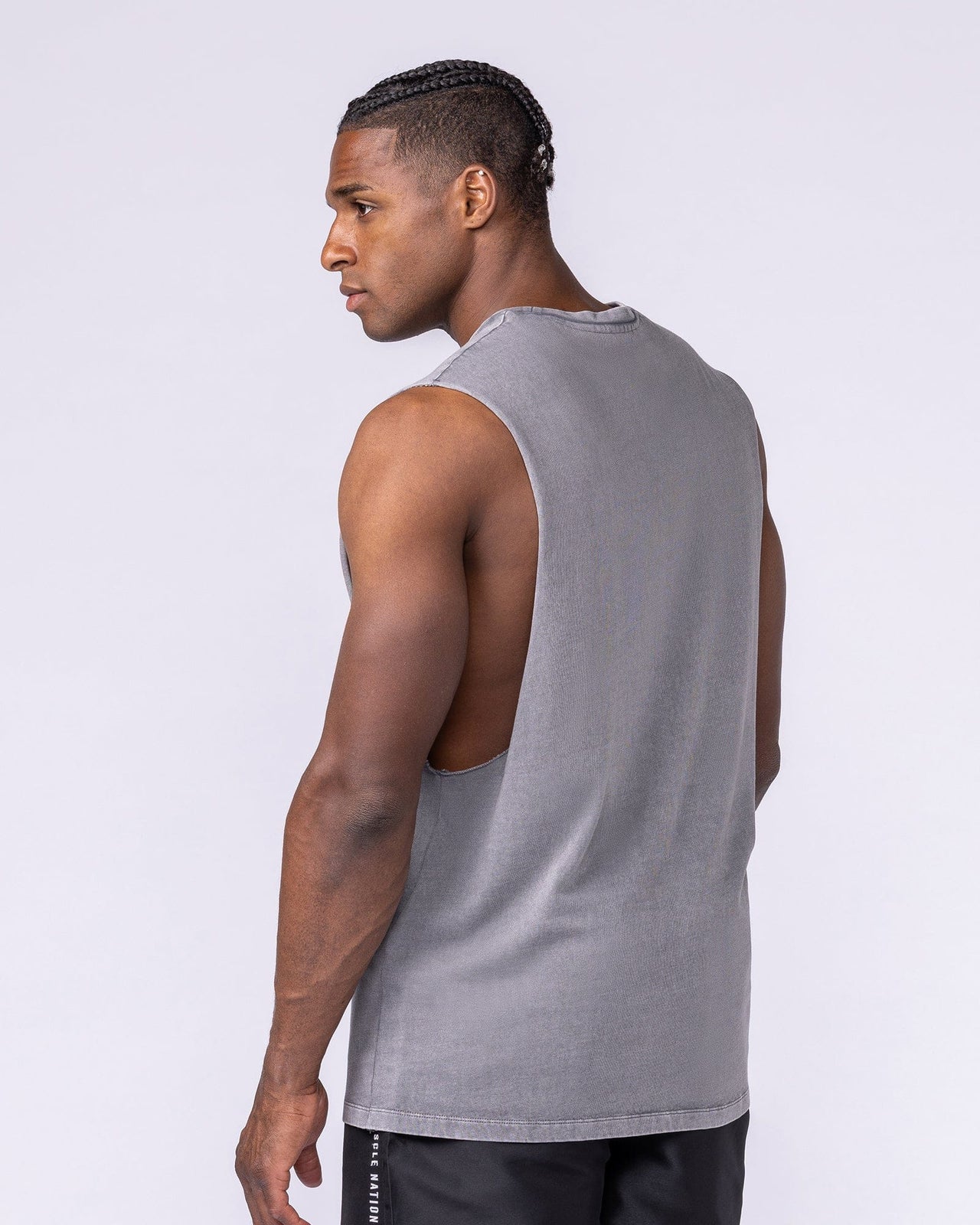 Vintage Training Drop Arm Tank Washed Tornado - Muscle Nation men's muscle tank, view 2
