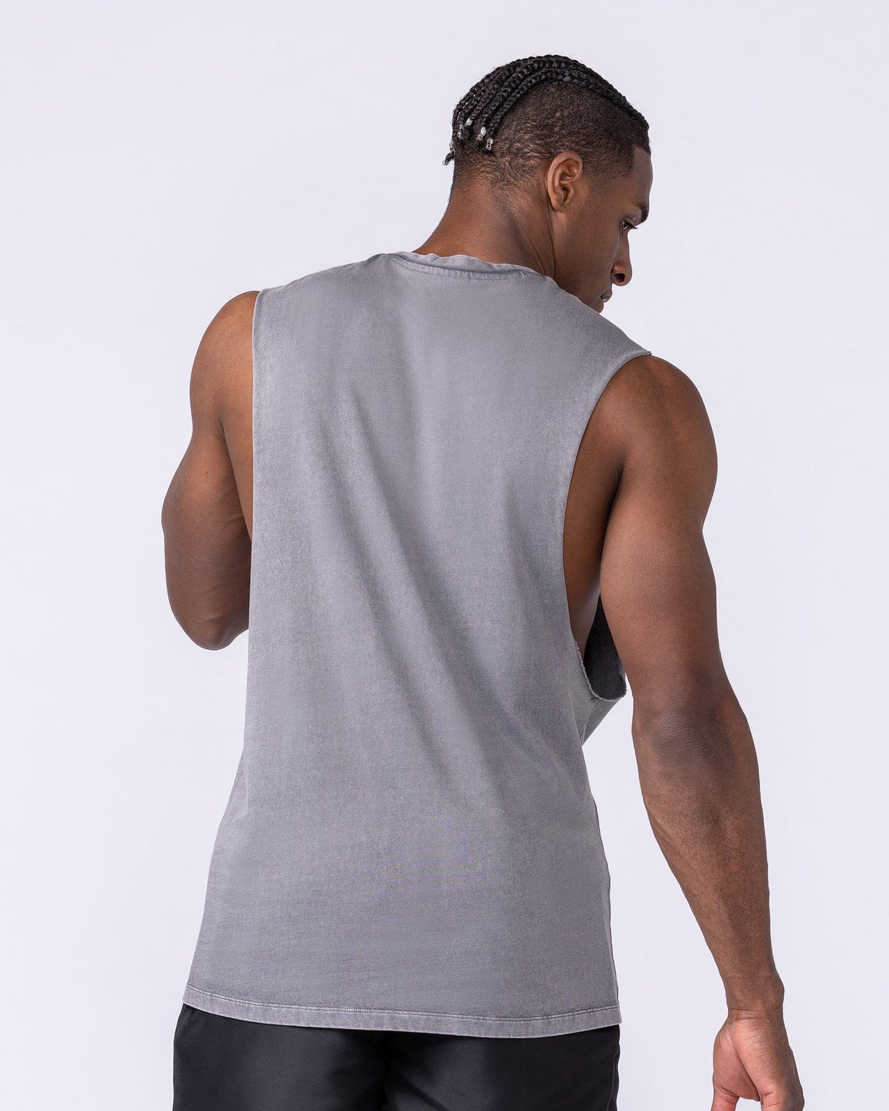 Vintage Training Drop Arm Tank Washed Tornado - Muscle Nation men's muscle tank, view 4