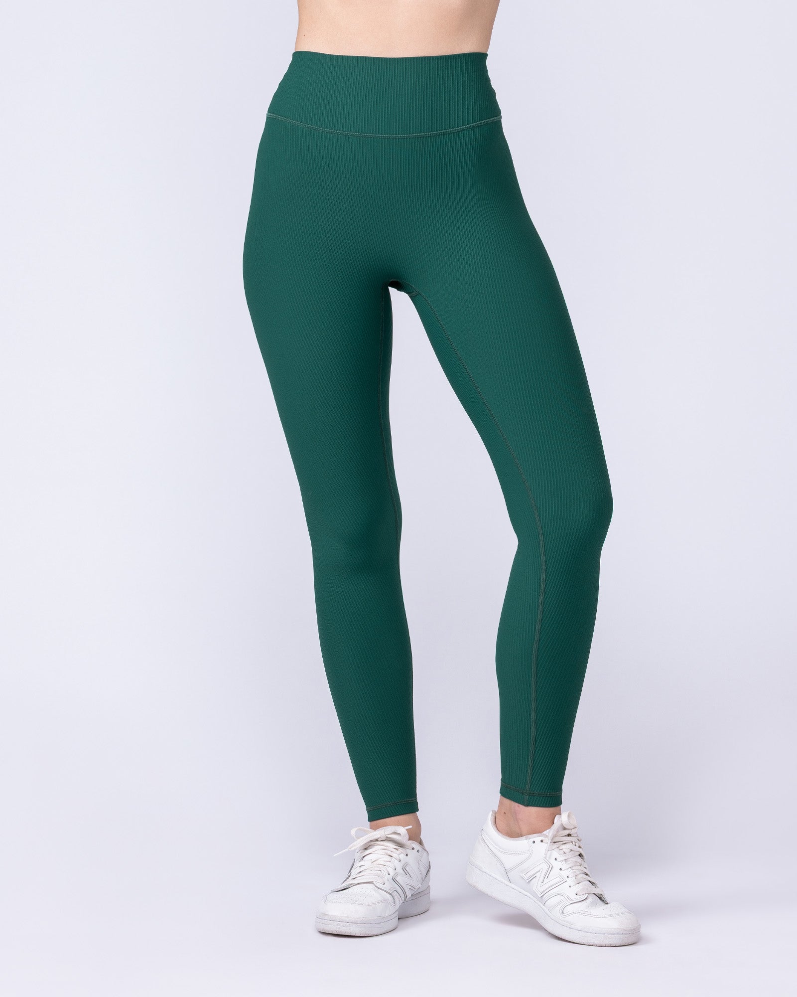 Zero Rise Rib Ankle Length Leggings - Evergreen-Leggings-XXS-112508EVEGRN-XXS-MNAPPRL46885-3-Muscle Nation