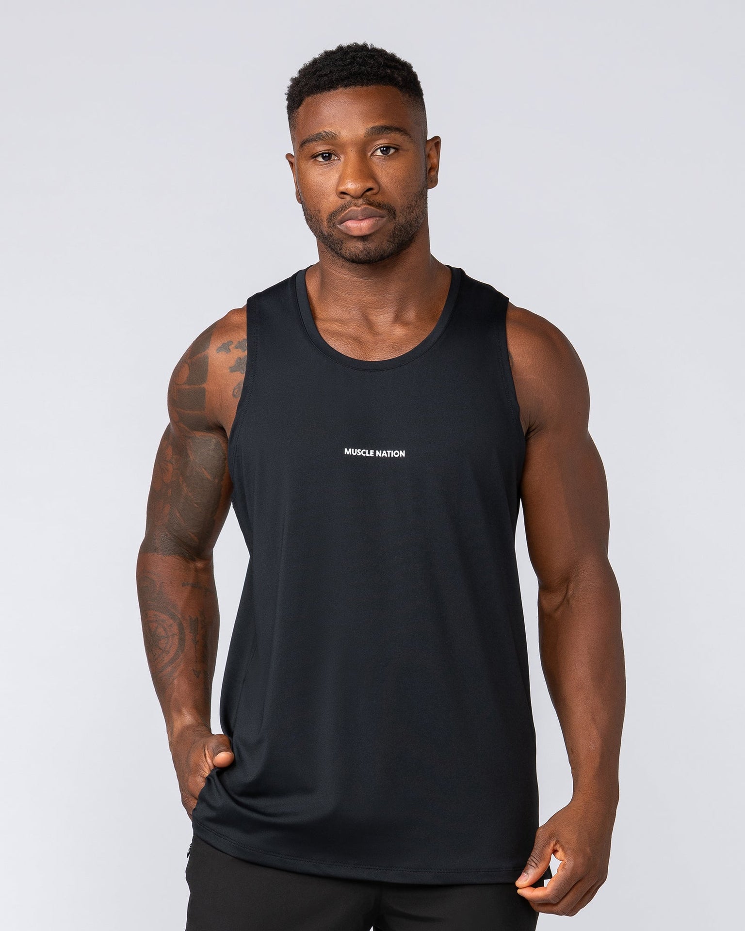 Active Training Tank - Black-Singlets & Tanks-S-042508BLK-S-MNAPPRL41866-1-Muscle Nation