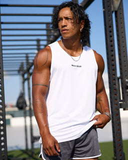 Aero Active Tank - White-Singlets & Tanks-S-1125167WHT-S-MNAPPRL47199-1-Muscle Nation