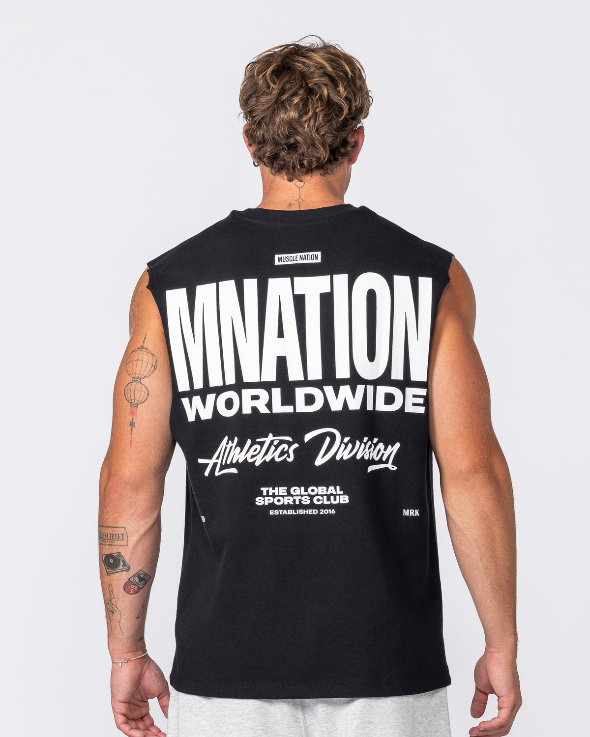 Athletic Division Muscle Tank Black - Muscle Nation men's muscle tank, view 4