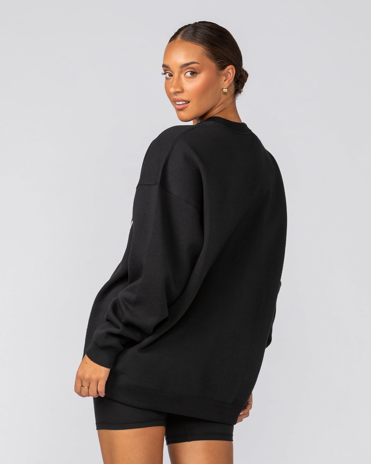 Athletics Oversized Pullover - Black-Jumpers & Hoodies-XXS-042541BLK-XXS-MNAPPRL42269-3-Muscle Nation
