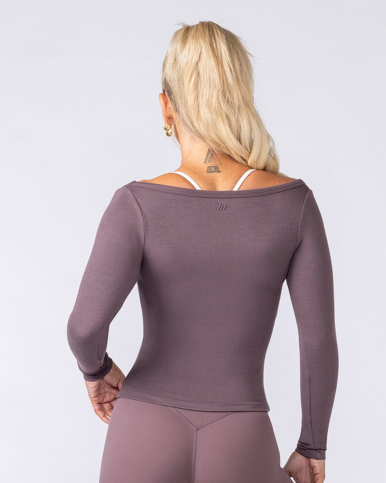 Balance Long Sleeve Rib Top - Umber