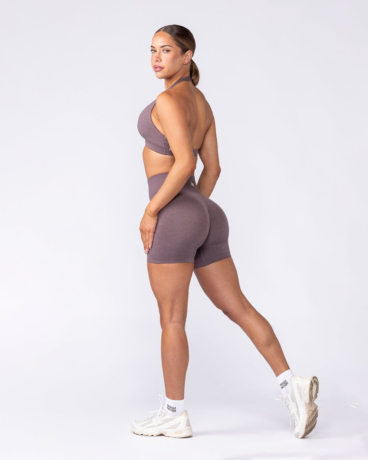 Bare Seamless Bike Shorts - Umber Marl