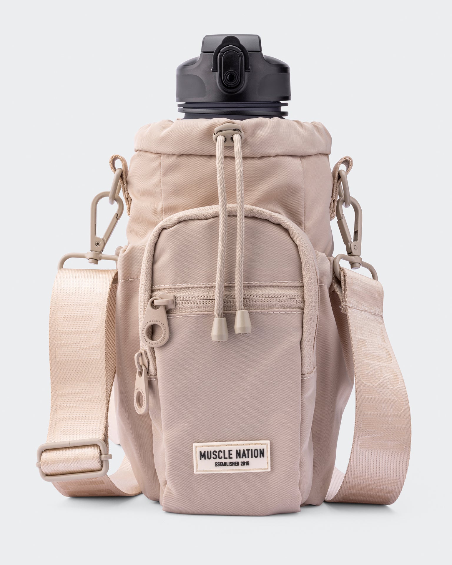 Bottle Bag Stone - Muscle Nation gym backpack