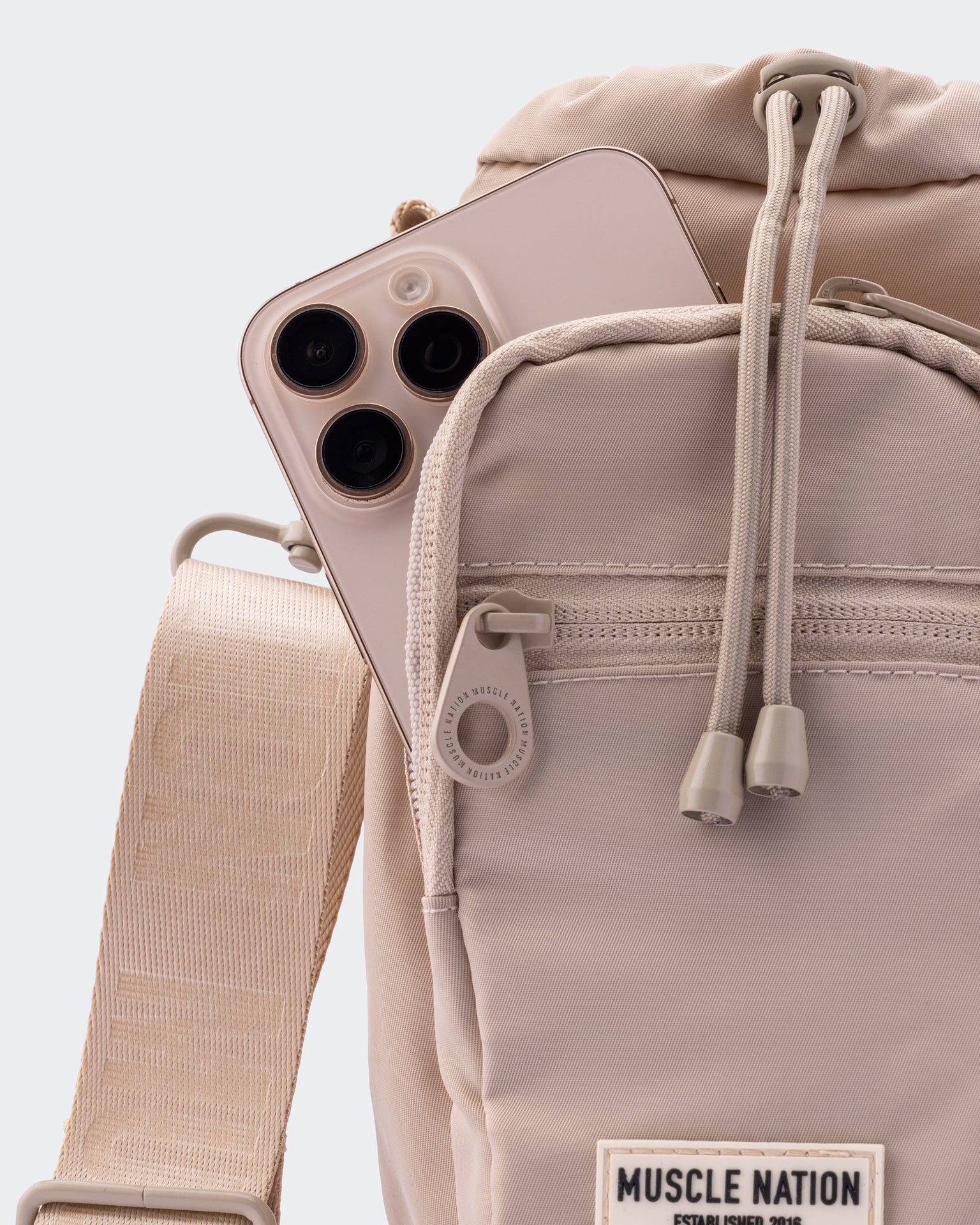 Bottle Bag Stone - Muscle Nation gym backpack - 4