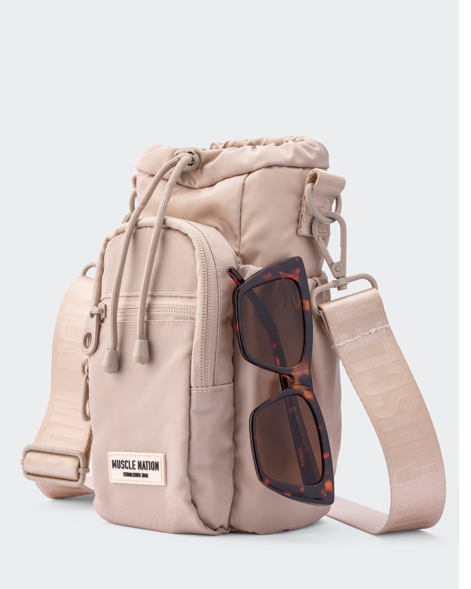 Bottle Bag Stone - Muscle Nation gym backpack - 6