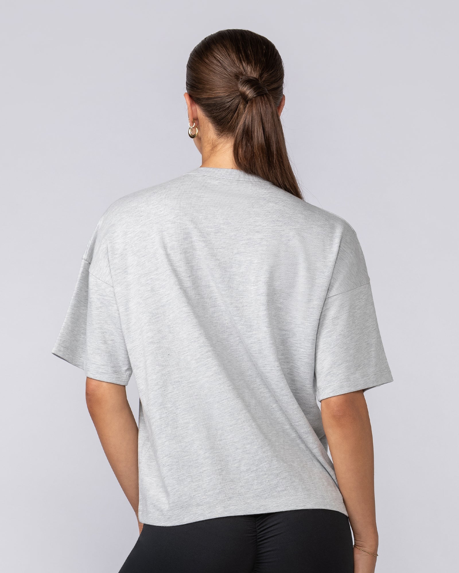 Boxy Fit Tee - Ice Grey Marl-T-Shirts-XXS-062512ICGRYMRL-XXS-MNAPPRL43109-4-Muscle Nation