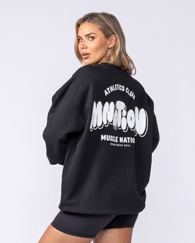 Bubble Oversized Pullover - Black
