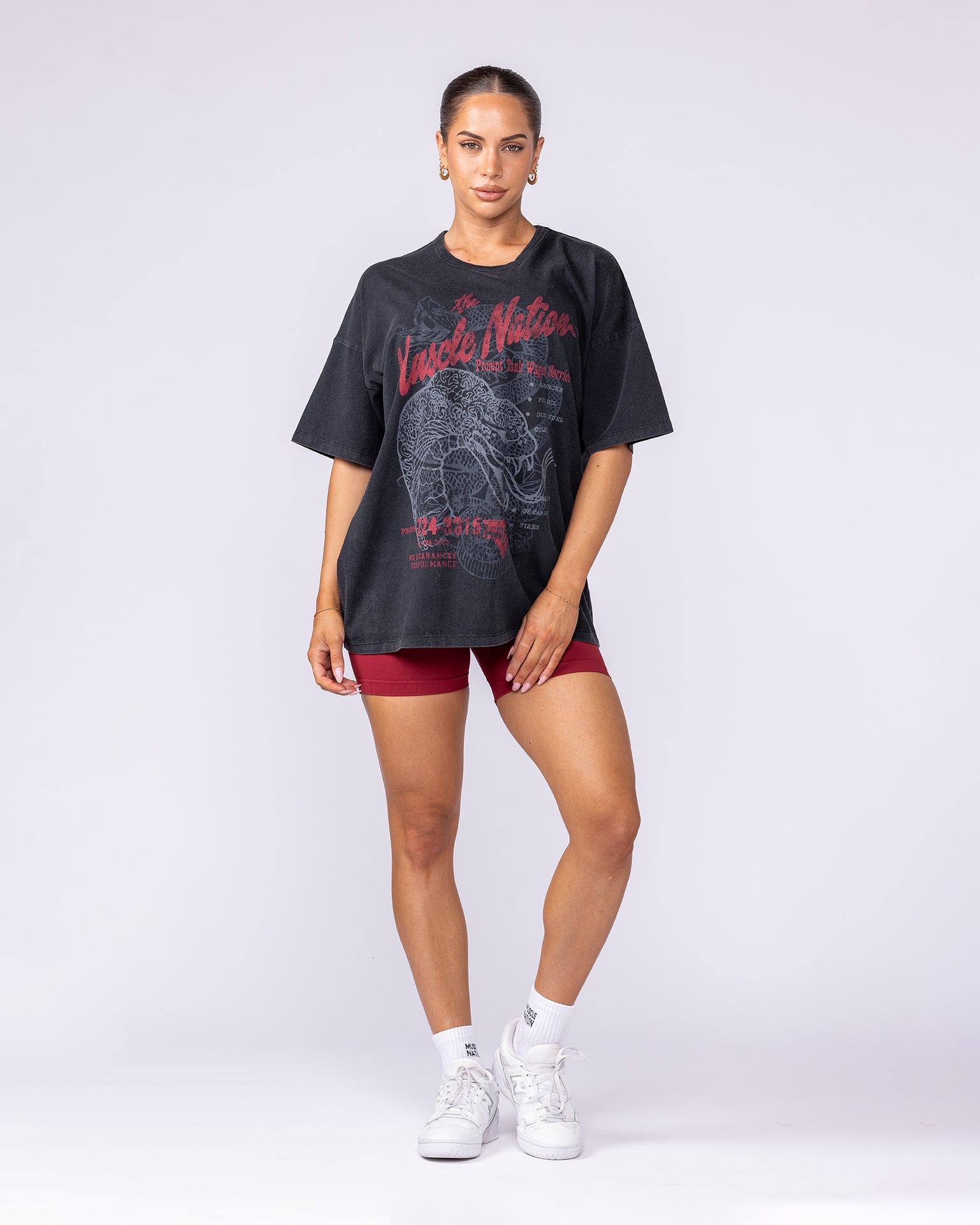 Cobra Vintage Oversized Tee - Washed Black-T-Shirts-XXS-092508WSHBLK-XXS-MNAPPRL44570-5-Muscle Nation