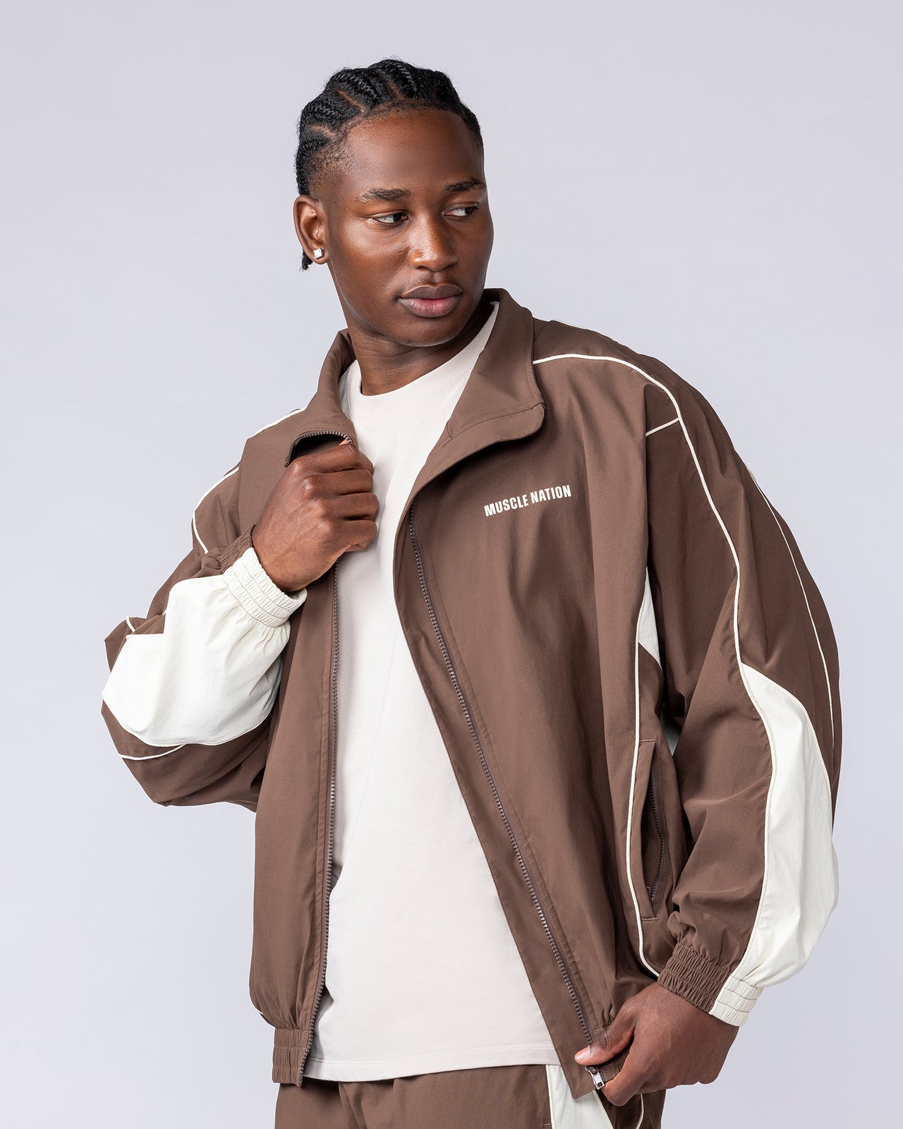 Command Windbreaker Zip Through - Brown