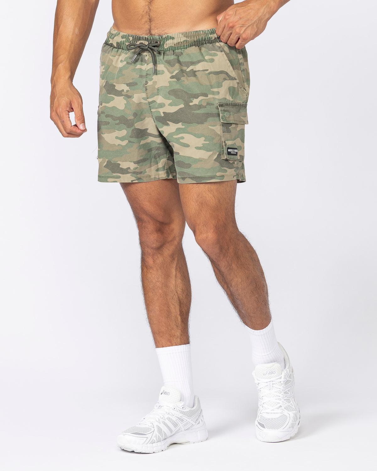 Daily Cargo 5" Shorts Washed Camo - Muscle Nation men's gym shorts