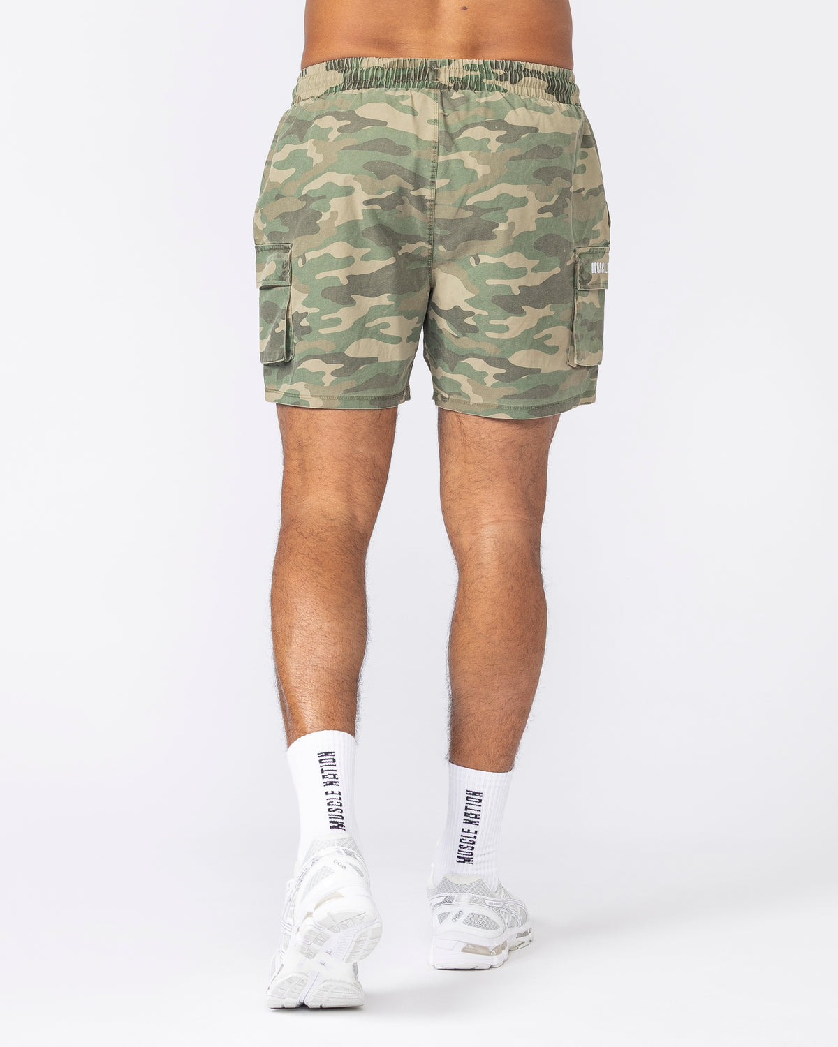 Daily Cargo 5" Shorts Washed Camo - Muscle Nation men's gym shorts, view 5