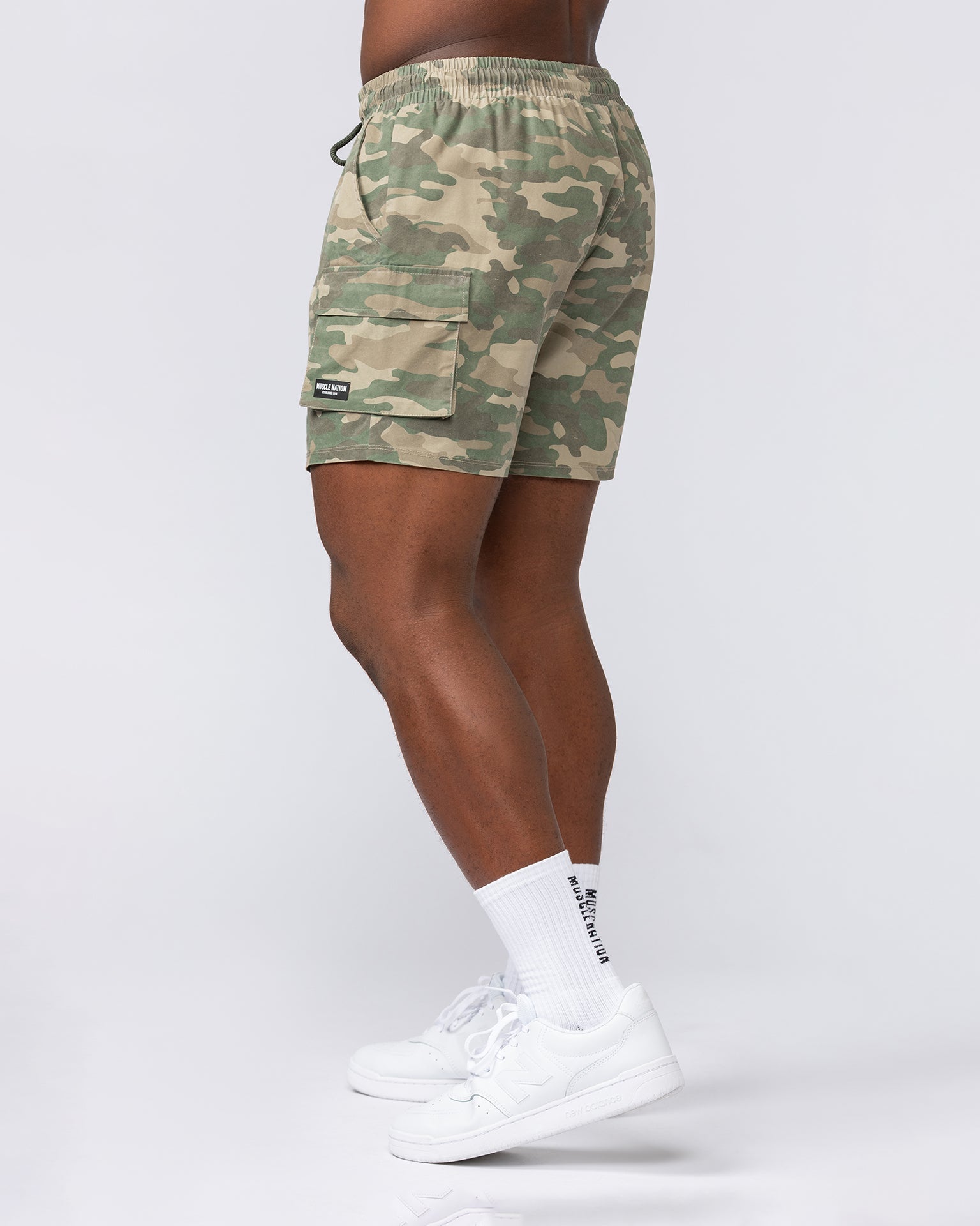 Daily Cargo 5" Shorts - Washed Camo Print-Shorts-S-042504WCMO-S-MNAPPRL41762-4-Muscle Nation