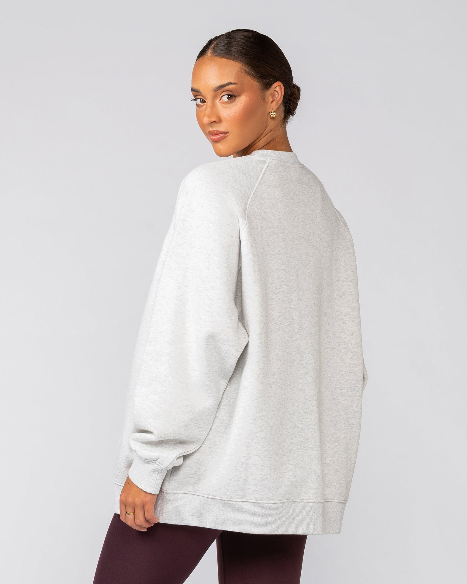 Downtime Oversized Pullover - Snow Grey Marl-Jumpers & Hoodies-XXS-022529SNGRYMR-XXS-MNAPPRL42095-5-Muscle Nation
