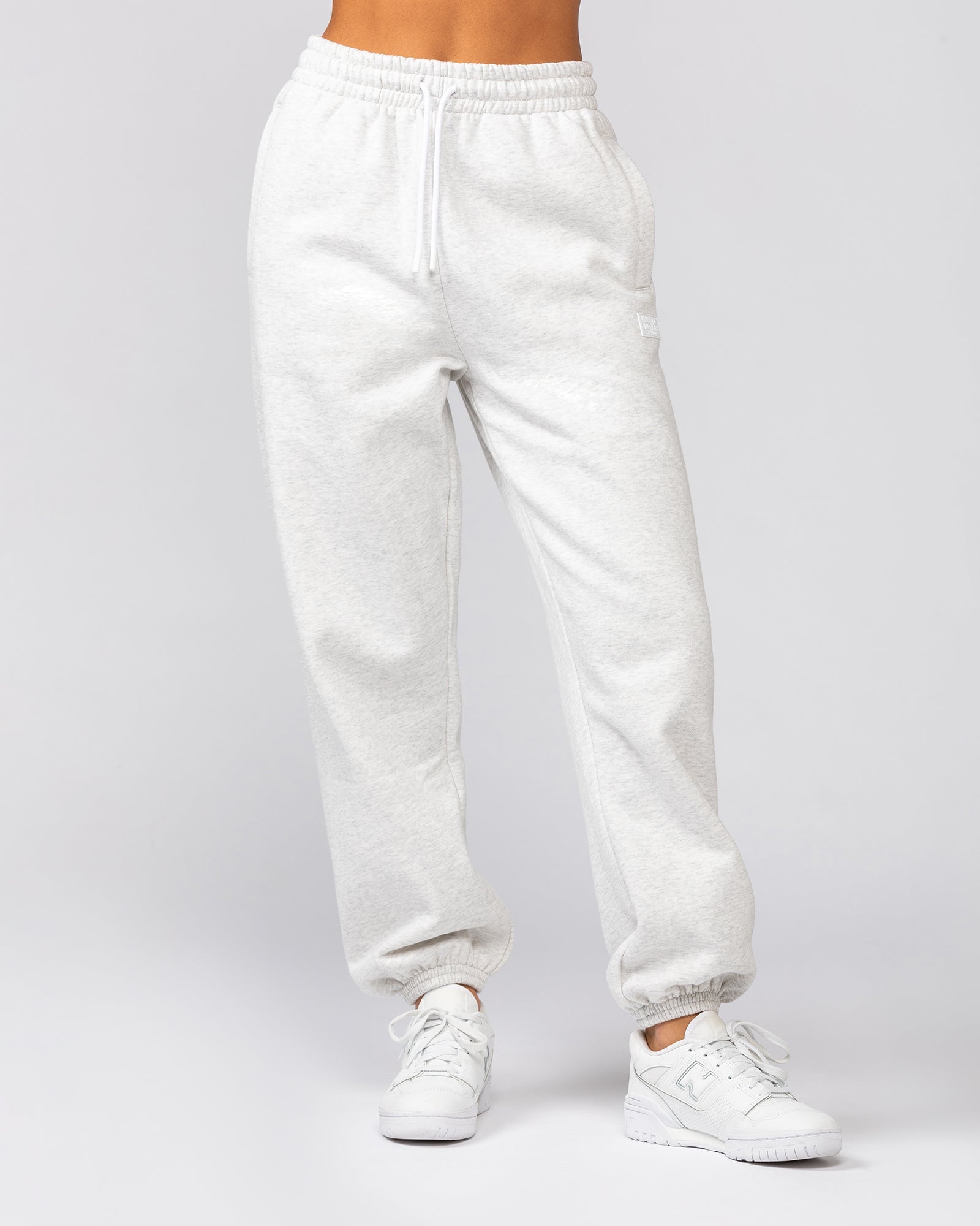 Downtime Slouchy Trackies - Snow Grey Marl-Tracksuits-XXS-022530SNGRYMR-XXS-MNAPPRL42209-2-Muscle Nation