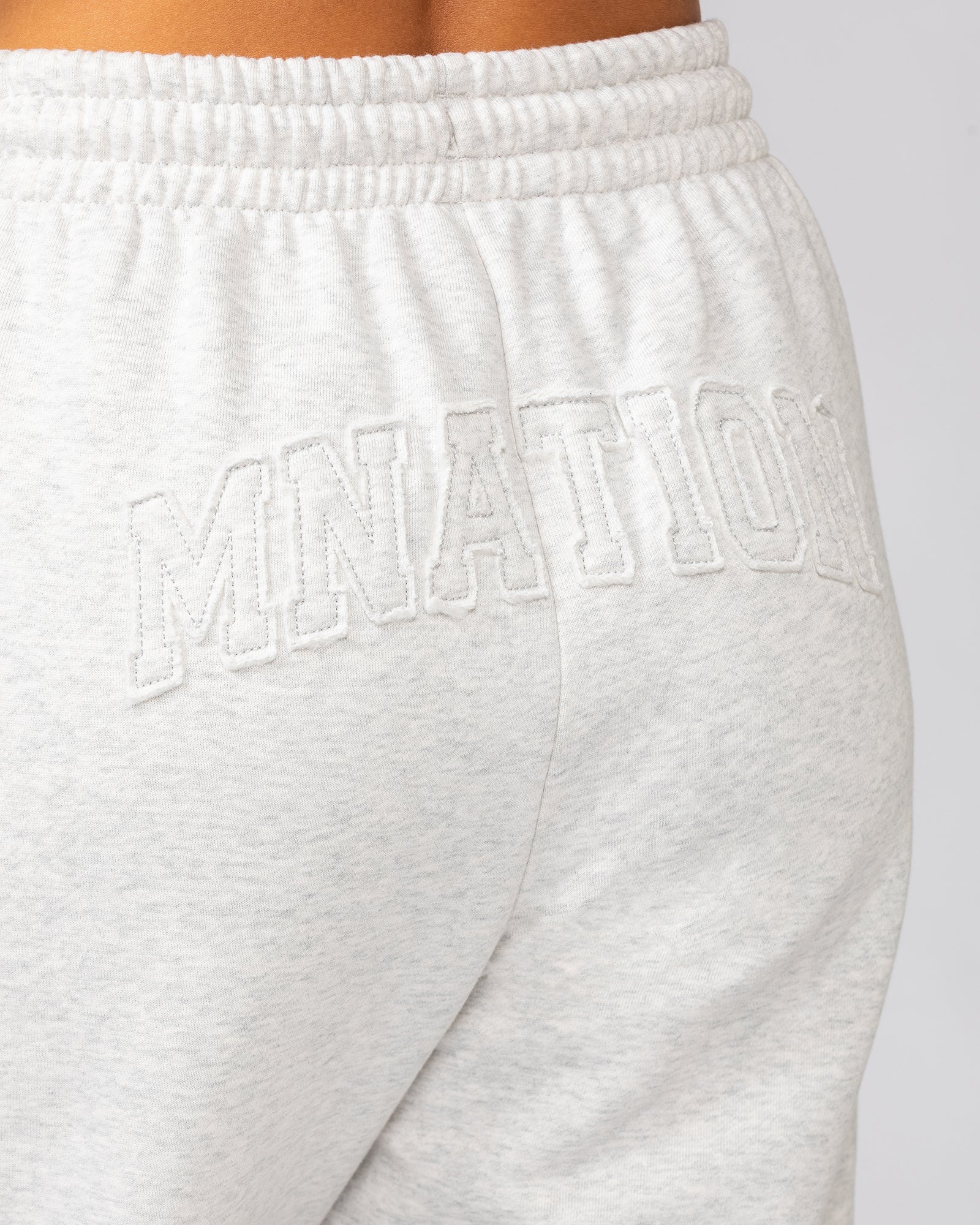 Downtime Slouchy Trackies - Snow Grey Marl-Tracksuits-XXS-022530SNGRYMR-XXS-MNAPPRL42209-4-Muscle Nation