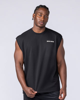 Essential Boxy Muscle Tank Black - Muscle Nation men's muscle tank