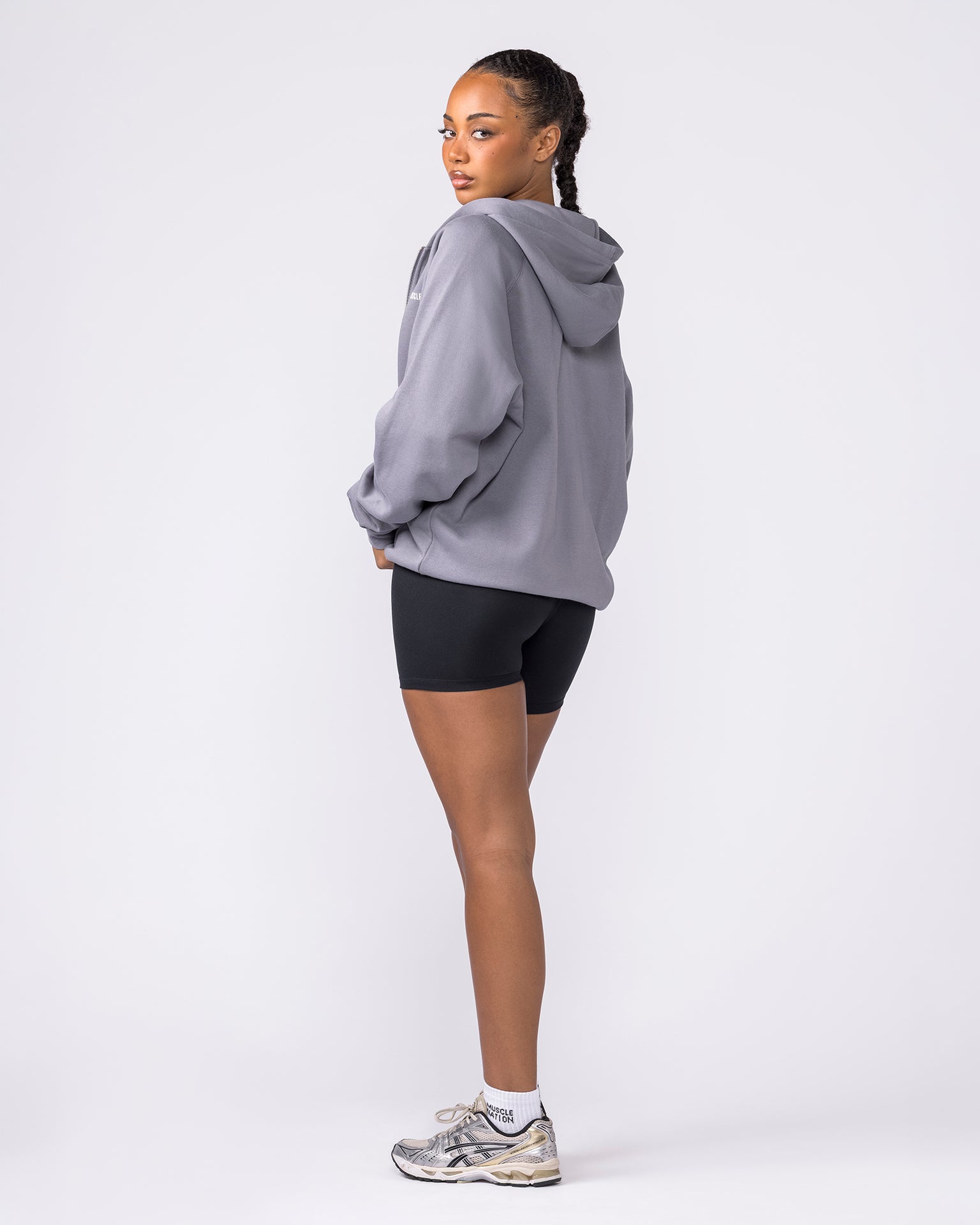 Essential Zip Hoodie - Cement-Jumpers & Hoodies-XS-042632CMT-XS-MNAPPRL50325-9-Muscle Nation