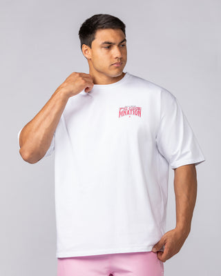 F*ck Cancer Oversized Tee - White-T-Shirts-XS-092534WHT-XS-MNAPPRL44368-2-Muscle Nation