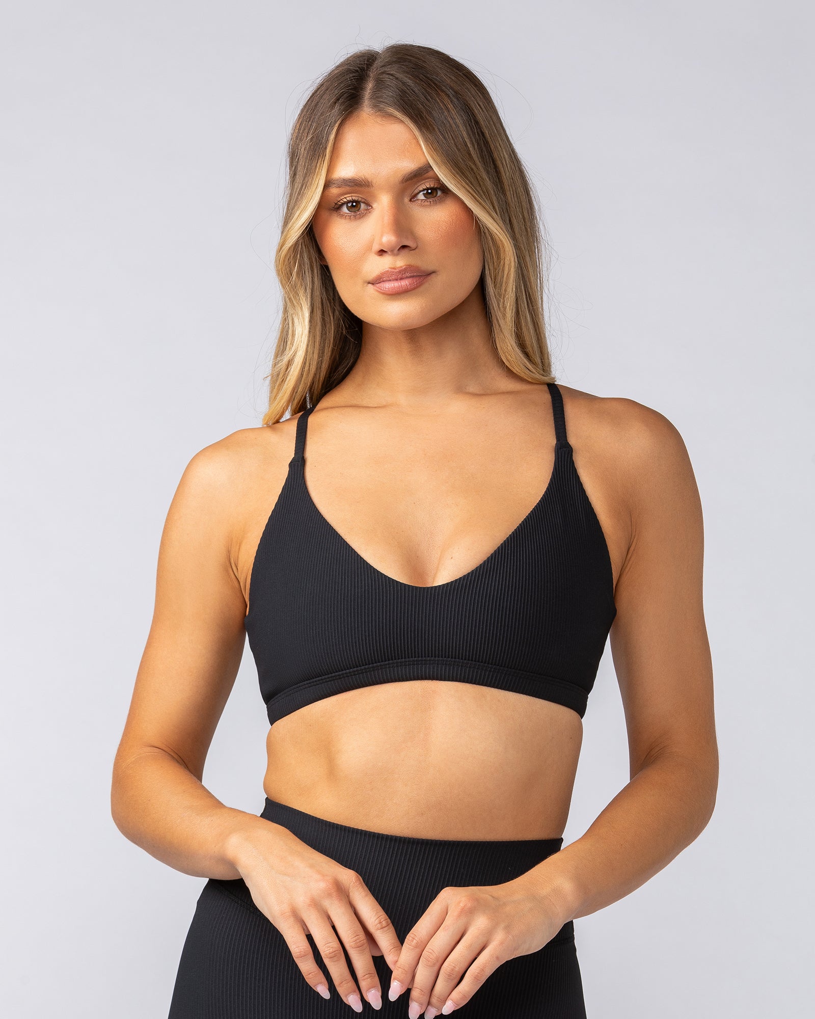 Fantasy Rib Bralette - Black-Bralettes-XXS-052502BLK-XXS-MNAPPRL42566-2-Muscle Nation