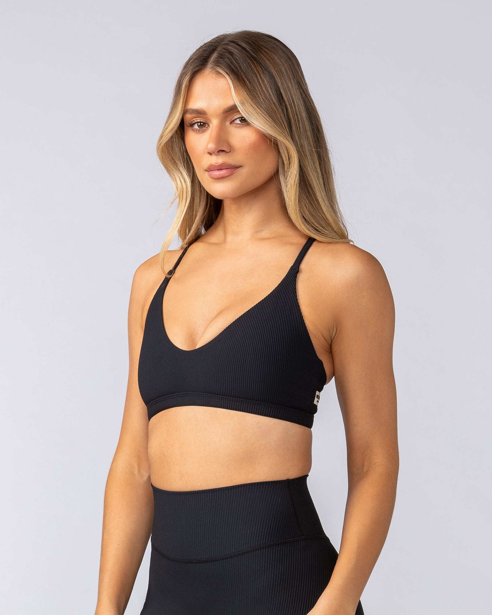 Fantasy Rib Bralette - Black-Bralettes-XXS-052502BLK-XXS-MNAPPRL42566-3-Muscle Nation