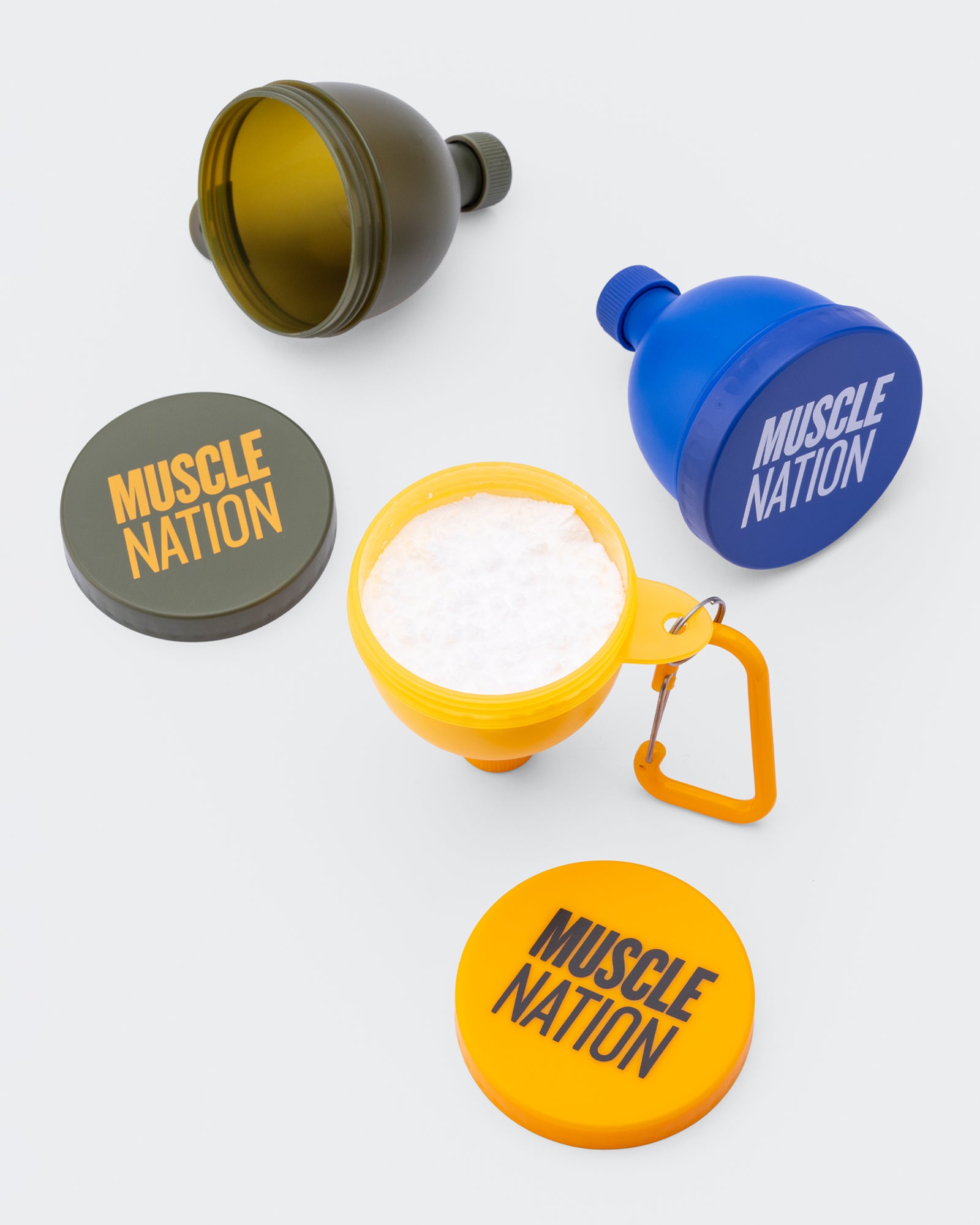 Fill And Go Funnel (X3 Pack) - Dark Khaki Multi-Accessories-Dark Khaki-ACC1125199DKHAKIM-9360785014014-1-Muscle Nation