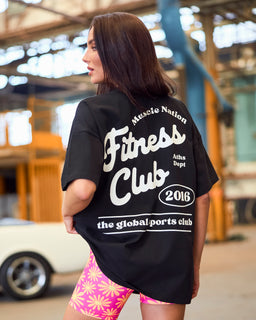 Fizz Oversized Tee - Black-T-Shirts-XXS-1125173BLK-XXS-MNAPPRL45878-1-Muscle Nation