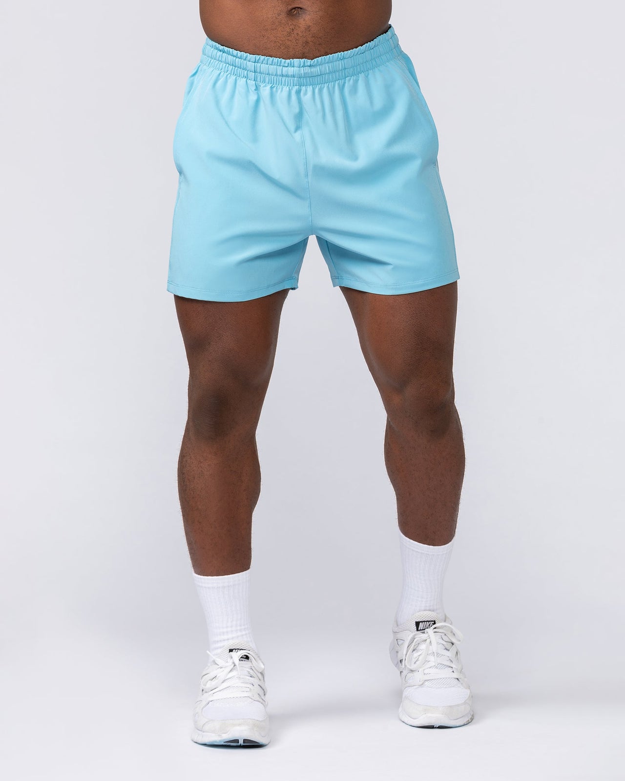 Function 4" Shorts Mid Blue - Muscle Nation men's gym shorts, view 2