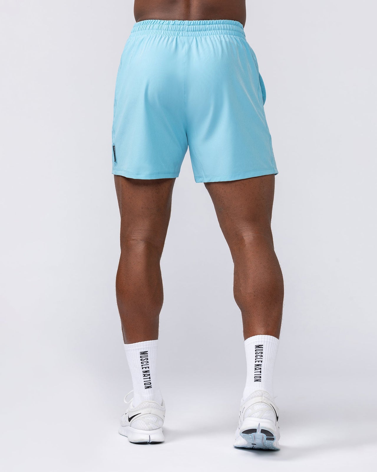 Function 4" Shorts Mid Blue - Muscle Nation men's gym shorts, view 4