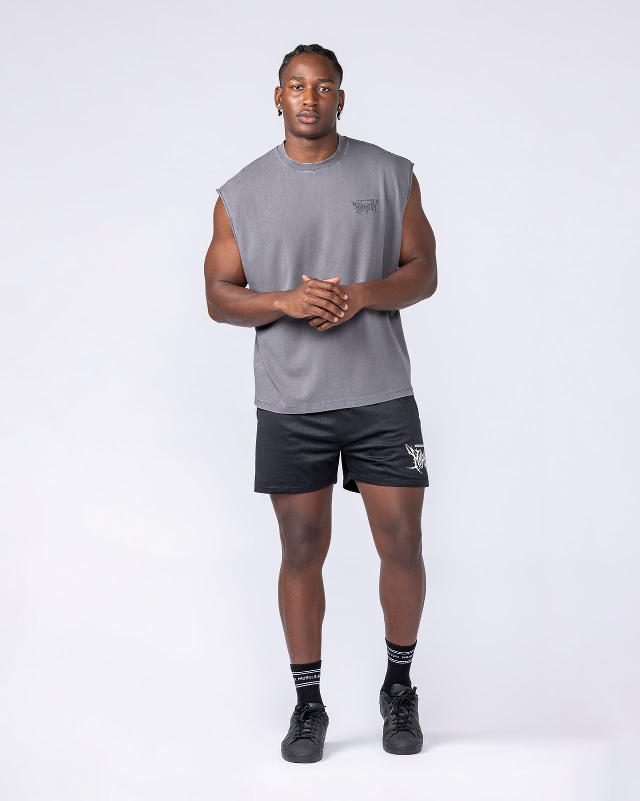 Gothic Boxy Muscle Tank - Washed Tornado