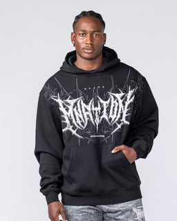 Gothic Oversized Hoodie - Black