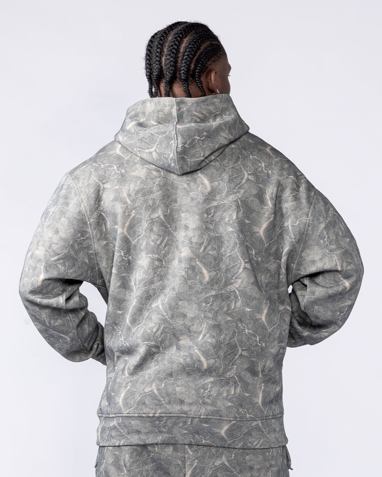 Gothic Oversized Hoodie - Washed Tree Camo