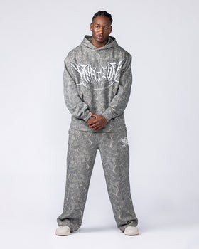 Gothic Oversized Hoodie Washed Tree Camo - Muscle Nation men's hoodie, view 6