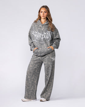 Gothic Oversized Hoodie Washed Tree Camo - Muscle Nation men's hoodie, view 9