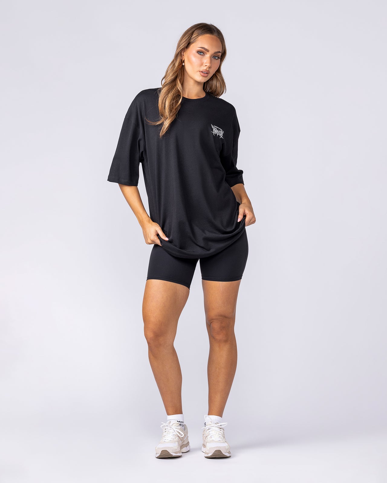 Gothic Oversized Tee - Black